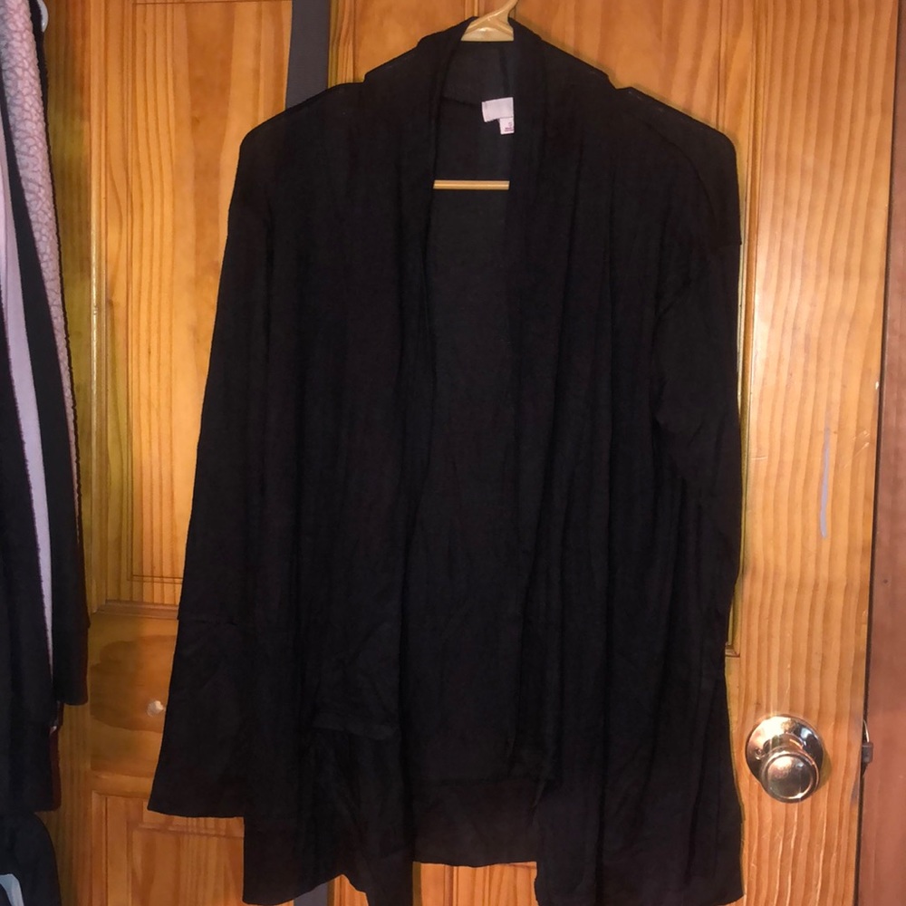 black cardigan